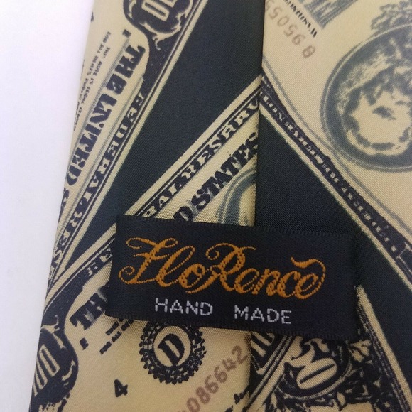 Florence Money Tie Hand Made Benjamins $100 Bill - Picture 4 of 4